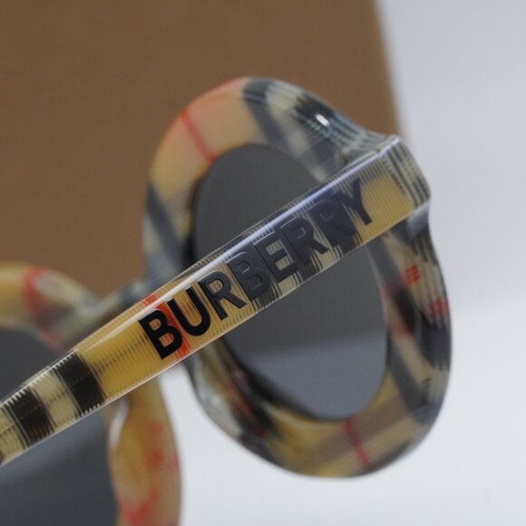 Burberry Kids JB4386 377887 Round Sunglasses - Vintage Check/Dark Grey - Picture 6 of 9